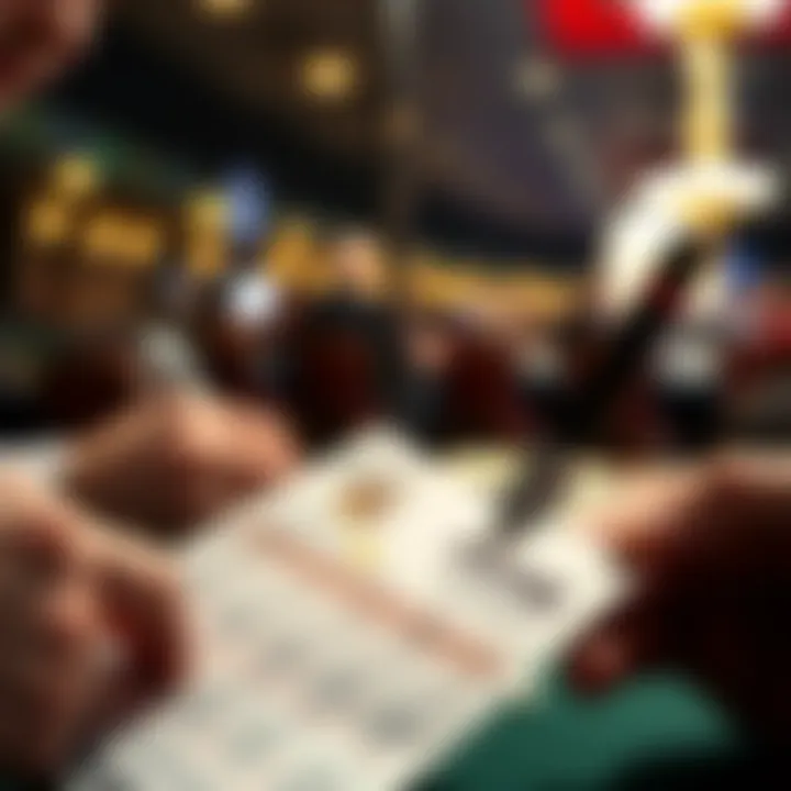 Betting Slip Filled by a Punter Close-up of a betting slip filled out by an enthusiastic punter