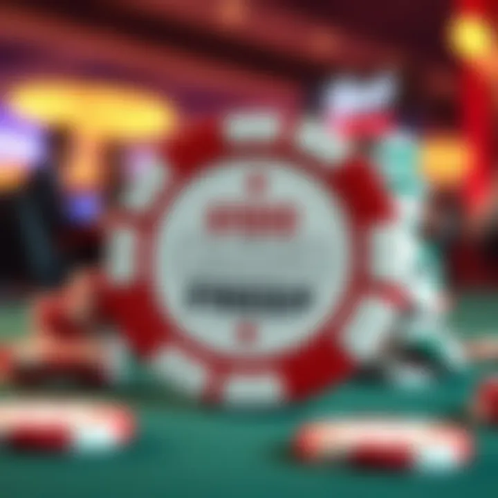 Illustration of a $100 free chip with casino elements