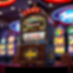 Intricate design of a classic Vegas style slot machine
