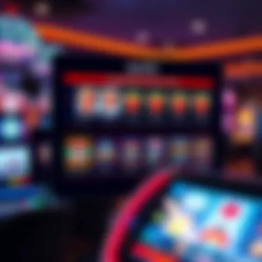 A digital screen showcasing the evolution of slot technology
