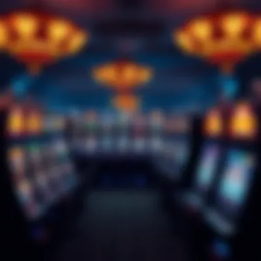 An array of different types of slot machines in a casino