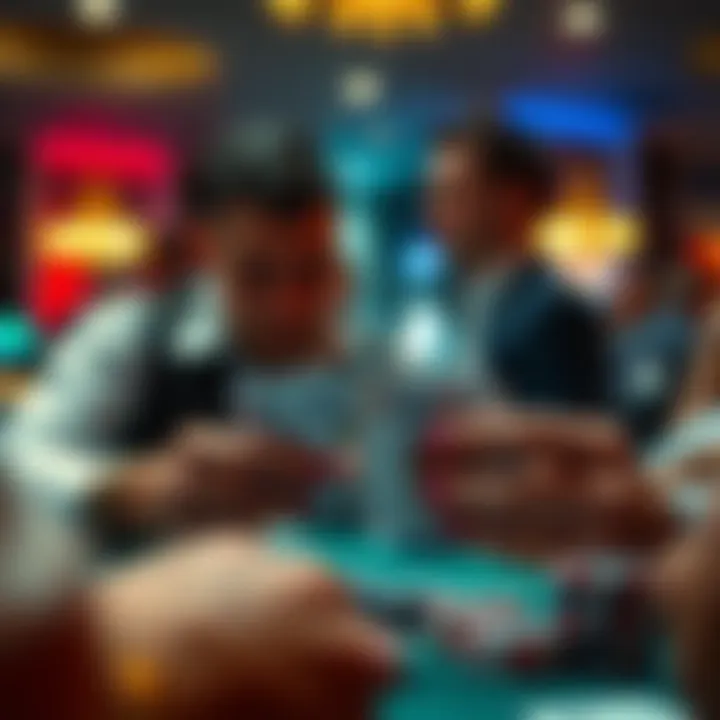A close-up of a player calculating their strategy