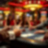 Dynamic gameplay of Three Card Poker in an online casino.