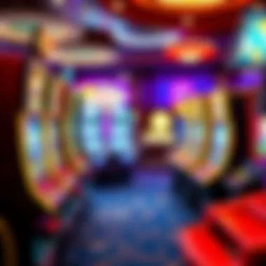 A vibrant representation of different types of gaming devices found in American casinos.