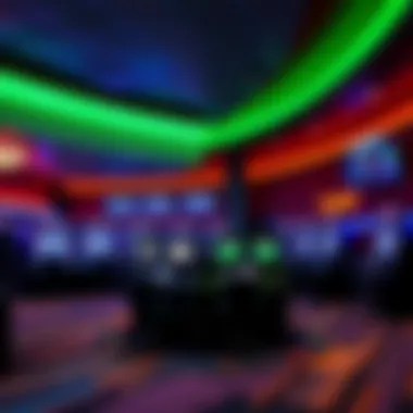 Interior setup of FanDuel Sportsbook showcasing betting terminals