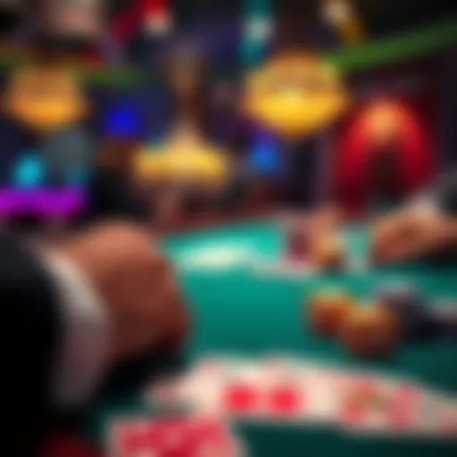 Exciting gameplay in flop poker with vibrant cards on the table