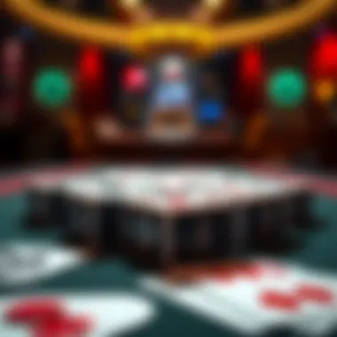 A close-up of Pai Gow Poker tiles and cards in an online setting