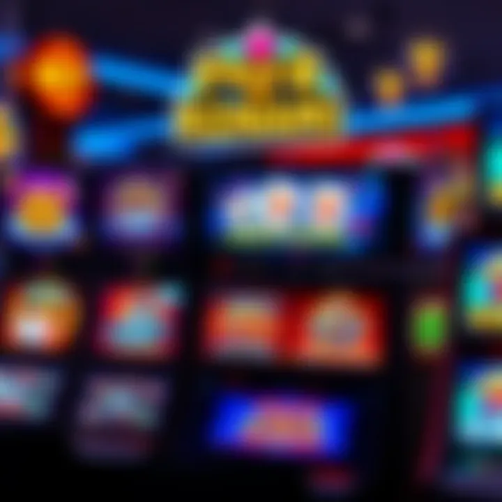 Vibrant Showcase of Free My Konami Slots Display of various Free My Konami Slots on a screen