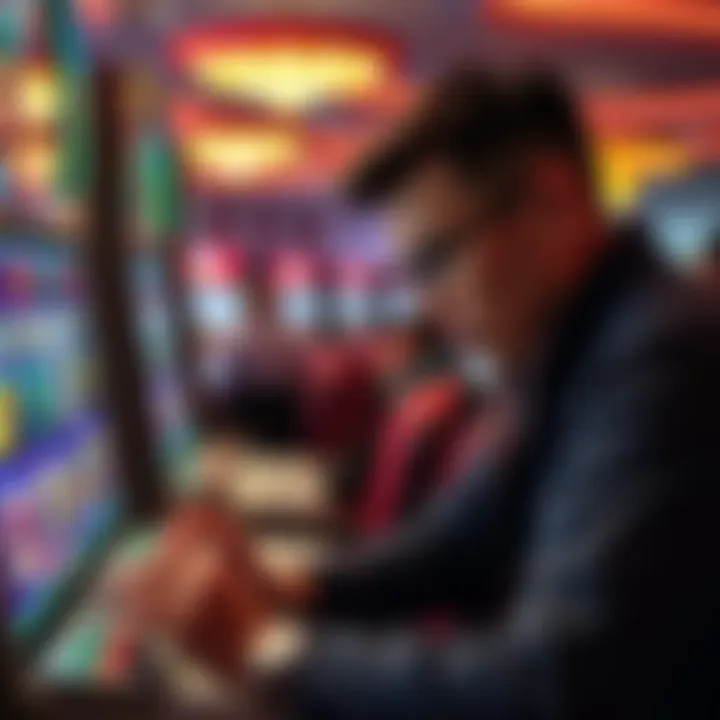 Engaged Player Analyzing Game Strategies User strategizing gameplay on a Free My Konami Slot