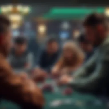 A dynamic representation of the online poker community interacting