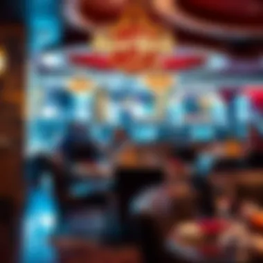 Dining area featuring a blend of rock-themed decor and exquisite cuisine