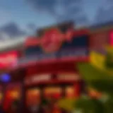 Exterior view of Hard Rock Cafe Casino showcasing its vibrant atmosphere