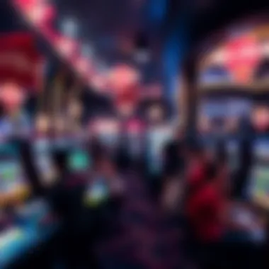Interior shot highlighting the lively gaming floor filled with thrill seekers