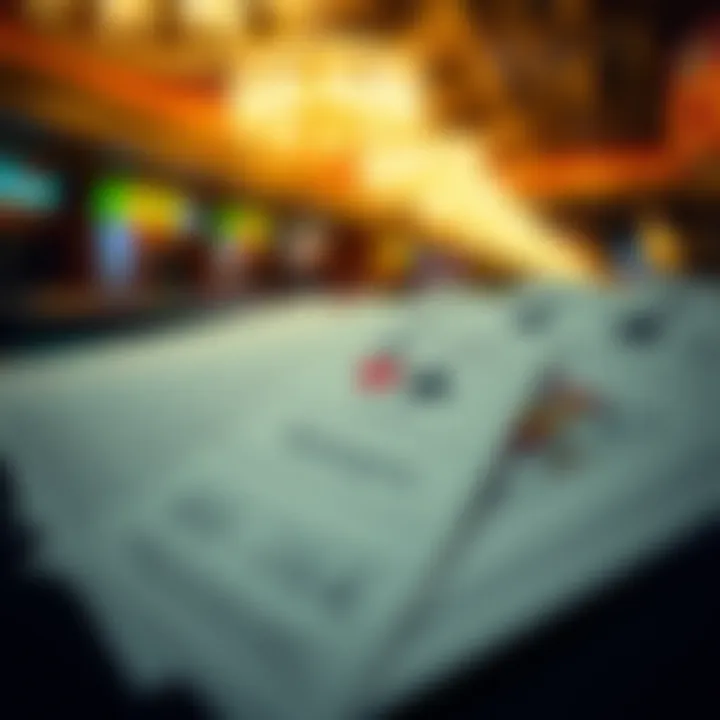 A close-up of various betting slips, highlighting the diversity of bet types available.