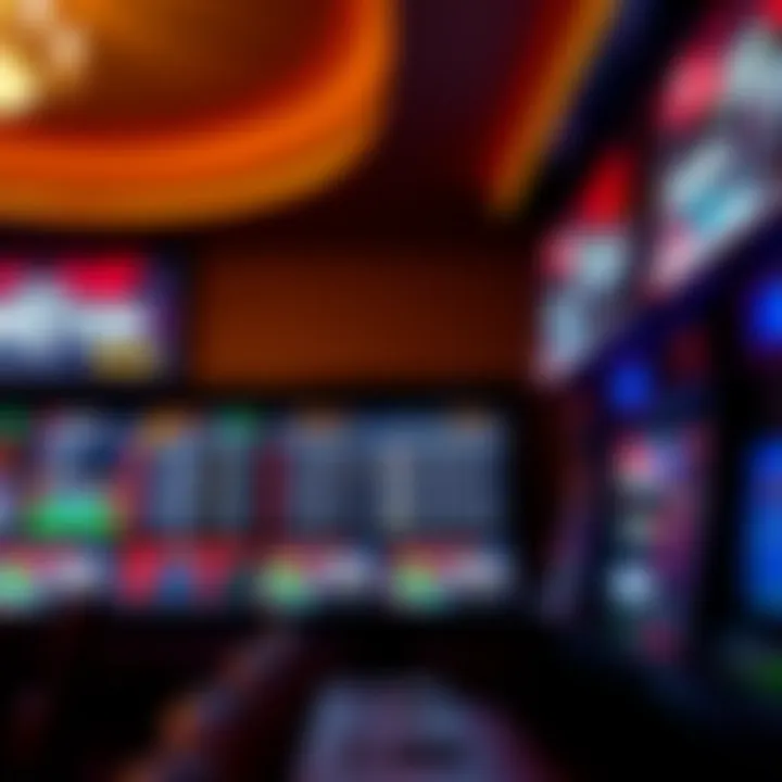 A digital display showing live sports events and odds at Harrington Casino.