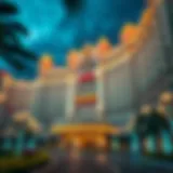 Elegant architecture of a horse casino hotel