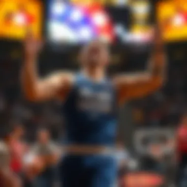 Player celebrating after making a game-winning shot