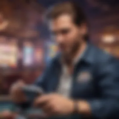 Player engaging with Karamba slots on a mobile device