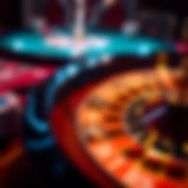 Close-up of Lightning Roulette wheel with striking design