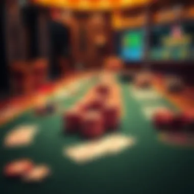 Casino Gaming Table Strategy A strategic layout of a casino gaming table with chips and cards