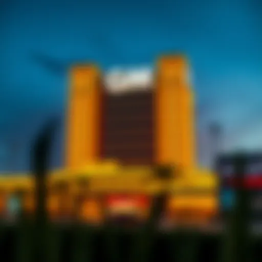 Stunning Exterior of MGM Casino at Dusk Exterior view of MGM Casino at dusk