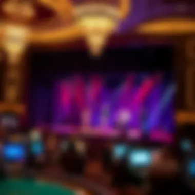 Entertainment stage hosting a live performance within the casino