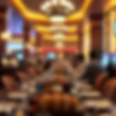 Vibrant Dining Atmosphere A vibrant atmosphere capturing the essence of MGM Resorts dining