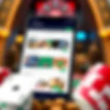 Detailed interface of the MyBookie app showcasing the betting options.