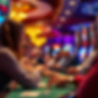 Engaging live entertainment performance at a casino