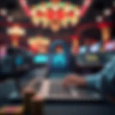 A secure online gambling experience symbolized by digital locks