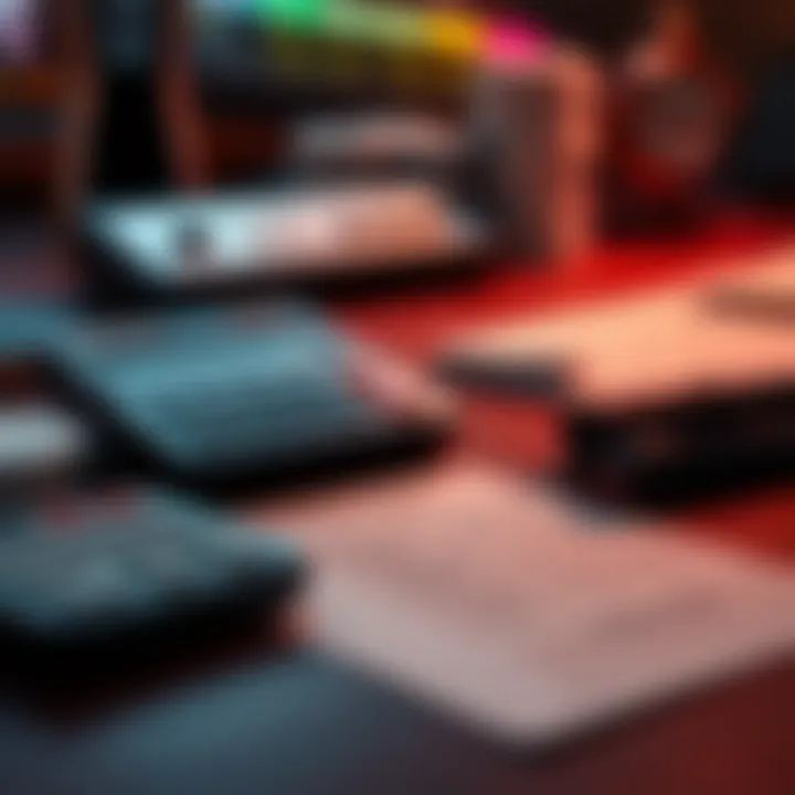 Calculator and betting slip on a desk