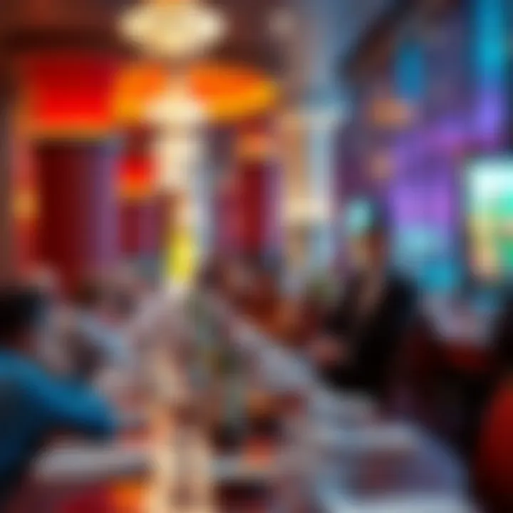 Diverse dining scene at Luxor featuring vibrant culinary options
