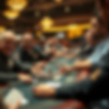 Group of enthusiastic poker players engaged in a game