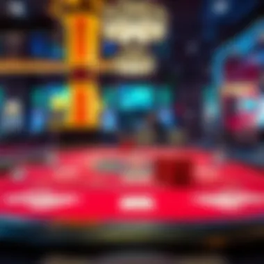 Vibrant poker table setup at a Philadelphia casino