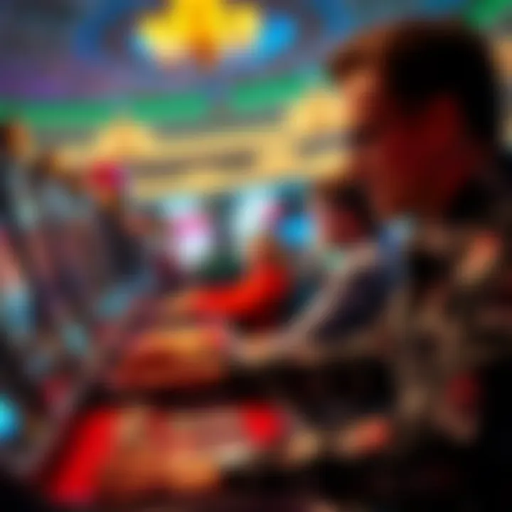 A player engaged in a thrilling moment at a live casino