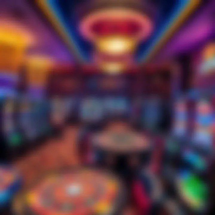 Interior gaming floor displaying diverse gaming tables and slots