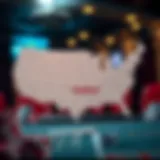 Map of United States highlighting states with FanDuel betting