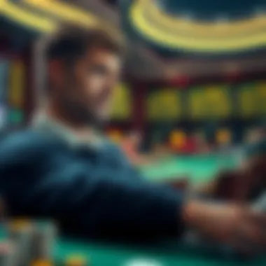 Bettor reviewing betting types and options