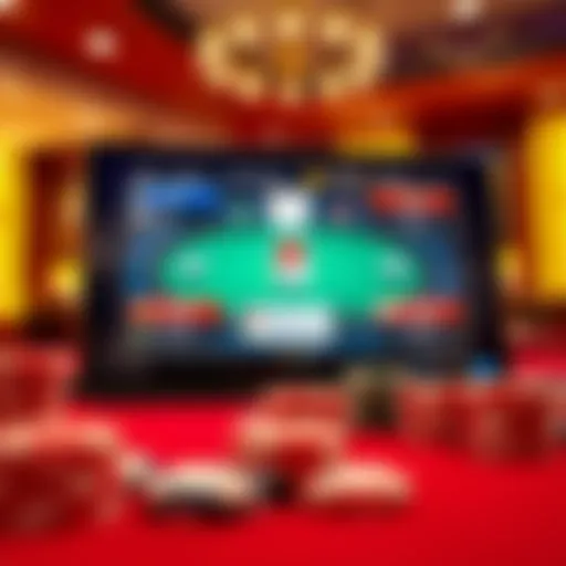 User interface of Texas Hold'em tournament software showcasing various features