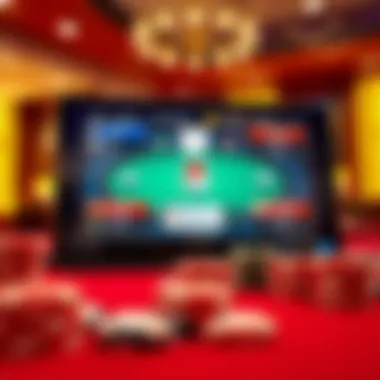Exploring User Interface Features User interface of Texas Hold'em tournament software showcasing various features