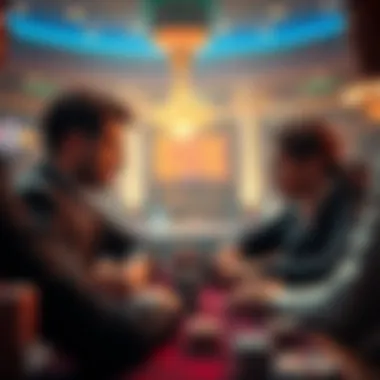 An abstract illustration depicting the psychology behind poker decisions and player emotions.