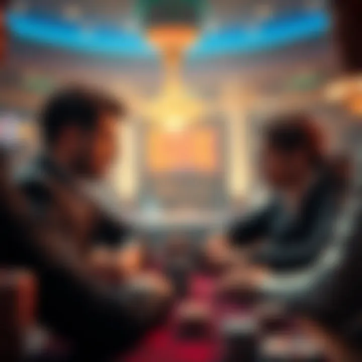 An abstract illustration depicting the psychology behind poker decisions and player emotions.