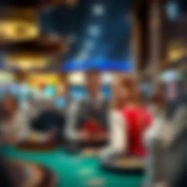 Attentive staff providing exceptional customer service in a casino