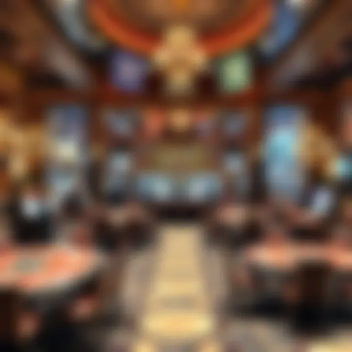 Luxurious Casino Interior A luxurious casino interior showcasing elegant design and layout