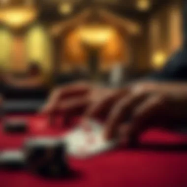 Close-Up of a Poker Hand A close-up of a poker hand being played