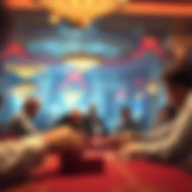 Evolution of Poker in Society Illustration depicting the evolution of poker in society