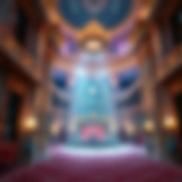 The intricate design elements of The King Casino's architecture