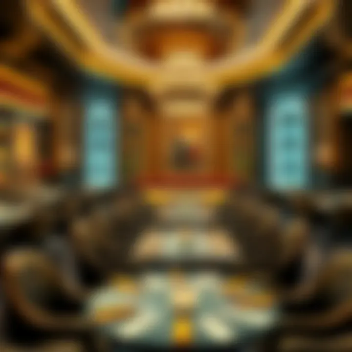 A luxurious dining area within The King Casino