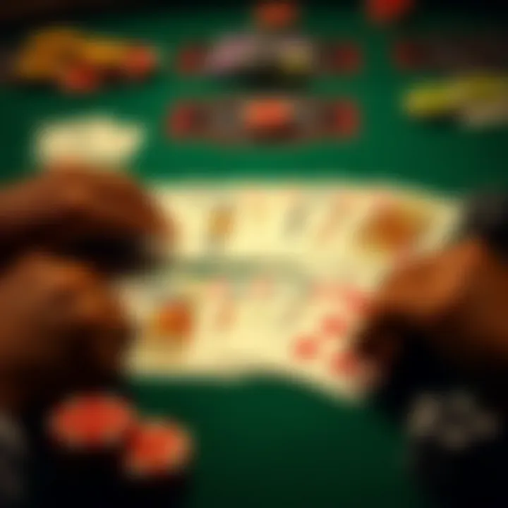 A strategic layout of blackjack cards