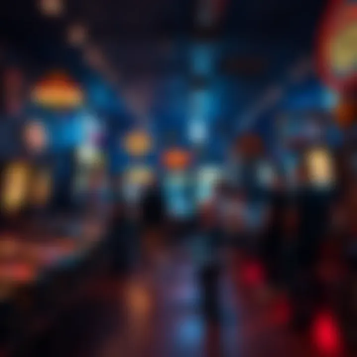 A cozy pinball arcade filled with various machines, highlighting the community atmosphere.